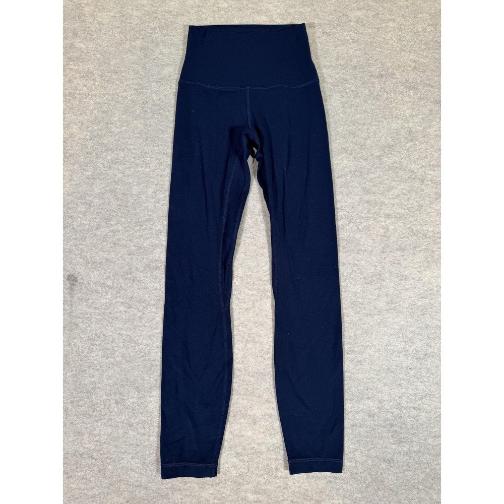 Lululemon Leggings Womens 0 Blue High Rise Ankle Yoga Athletic Gym Tight Pants